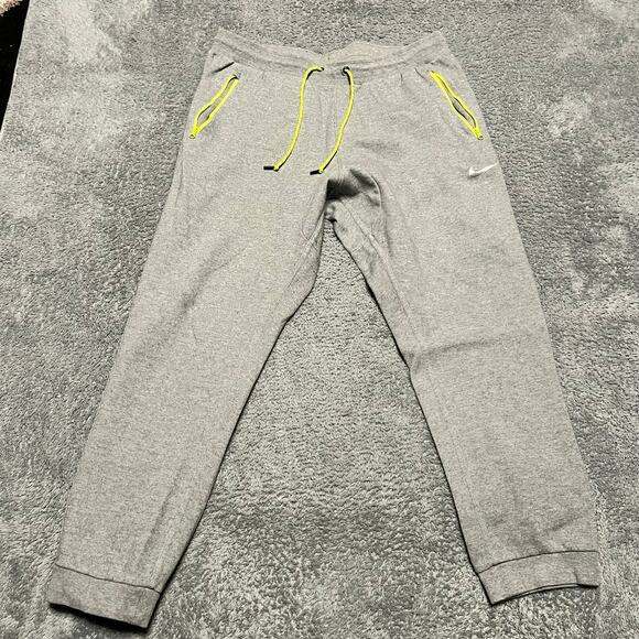 Nike Sweatpants Mens XL Gray Joggers Fleece Advance 15 Conversion Cuffed Pant - Picture 1 of 11